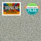 Preview: Teppichmuster mit Label „Impulse WOLFSBURG“ und Badge „Romance 54A4 – 76,95 €/m²“